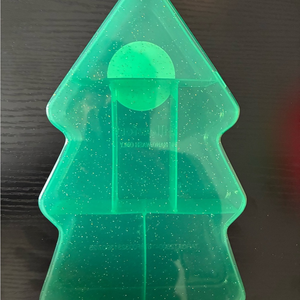 Green Glitter Christmas Tree Snackle Box